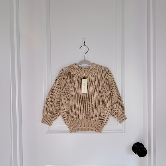 Quincy Mae Other - ☕️Quincy Mae Chinky Knit Organic Cotton Oversized Sweater in Shell NWT